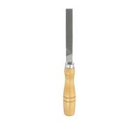 sourcing map Lima plana de corte grueso de 10 cm, dientes de doble corte, acero de alto carbono, lima de escofina manual con mango de madera para quitar desbarbado de madera y metal