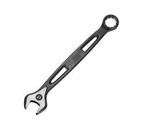 sourcing map Llave combinada de 17 mm, métrica, extralarga, caja de 12 puntos y extremo abierto, acero al carbono, llave de grado industrial de doble extremo para reparación de muebles automotrices