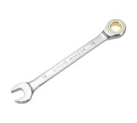 sourcing map Llave combinada de trinquete de 13 mm métrica de 12 puntos CR-V de acero cromado, doble caja, llaves de trinquete de extremo abierto con 72 dientes y herramienta de llave de engranaje