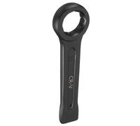 sourcing map Llave de anillo de impacto de extremo de caja de 34 mm métrica CR-V de acero de 12 puntos, llave de golpe plana para pintura para hornear, herramienta de mano para reparación mecánica de