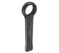 sourcing map Llave de anillo de impacto de extremo de caja de 38 mm métrica CR-V de acero de 12 puntos, llave de golpe plana para pintura para hornear, herramienta de mano para reparación mecánica de