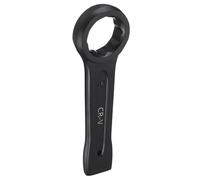 sourcing map Llave de anillo de impacto de extremo de caja de 46 mm métrica CR-V de acero de 12 puntos, llave de golpe plana para pintura para hornear, herramienta de mano para reparación mecánica de