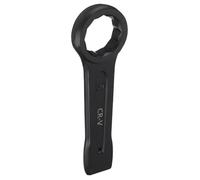 sourcing map Llave de anillo de impacto de extremo de caja de 50 mm métrica CR-V de acero 12 puntos, llave de golpe plana para pintura para hornear, herramienta de mano para reparación mecánica de