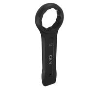 sourcing map Llave de anillo de impacto de extremo de caja de 62 mm métrica CR-V de acero de 12 puntos, llave de golpe plana para pintura para hornear, herramienta de mano para reparación mecánica de