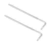 sourcing map Llave de estrella Torx T10 a prueba de manipulaciones, brazo largo en forma de L de 3,8 pulgadas, acero CR-V, 2 piezas