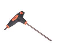 sourcing map Llave de extremo dual de la T-manija de la llave Torx anti de la prueba del pisón T30, acero S2