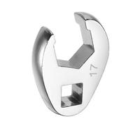 sourcing map Llave de pata de gallo de 3/8 pulgadas, 17 mm, llave de tuerca de gallo fraccionada métrica 40Cr cromada de extremo abierto para mecánicos, trabajos de reparación de automóviles