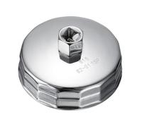 sourcing map Llave de tapa de filtro de aceite, 15 flautas de 65 mm de diámetro interior de 1/2 pulgada CR-V de acero cuadrado, herramienta de extracción de enchufe de filtro de aceite métrico para