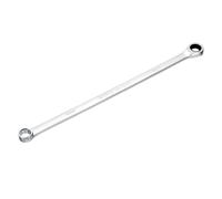 sourcing map Llave de trinquete métrica de doble extremo de caja, 14 mm, extra larga, 72 dientes, llave de trinquete de acero al cromo vanadio para reparación de maquinaria de muebles automotrices