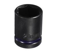 sourcing map Llave de vaso de impacto poco profunda de 6 puntos de 1/2 pulgada de 21 mm métrica CR-V de acero con eje hexagonal de tuerca hexagonal de 1.5 pulgadas de largo para reparación de máquinas