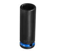 sourcing map Llave de vaso de impacto profundo de 6 puntos de 1/2 pulgada de 18 mm métrica CR-V de acero con eje hexagonal de tuerca hexagonal de 7.6 cm de largo para reparación de máquinas de