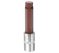 sourcing map Llave de vaso hexagonal de 1/2 pulgada H13 S2 de acero hexagonal de cabeza larga para destornillador CR-V, adaptador de enchufe de acero para reparación de tuercas hexagonales de eje