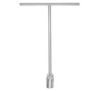 sourcing map Llave de vaso hexagonal de 17 mm métrica hexagonal con antideslizante de largo alcance CR-V acero al cromo vanadio para reparación de motocicletas, bicicletas, automóviles, color plateado