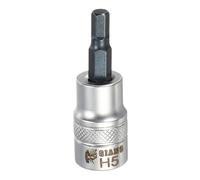 sourcing map Llave de vaso hexagonal de 3/8 pulgadas H5 S2 de acero hexagonal para destornillador de cabeza hexagonal CR-V, adaptador de enchufe de acero para reparación de tuercas hexagonales de eje