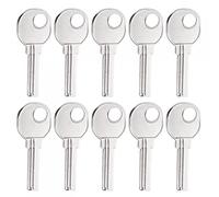 sourcing map Llave En Blanco, 28mm Longitud 2 Ranuras Latón Nuevo Sin Cortar Repuesto Herramienta 10uds