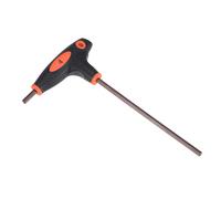 sourcing map Llave hexagonal de 4 mm con mango en T de doble extremo, acero métrico S2