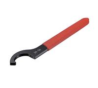 sourcing map Llave inglesa con gancho en C Portabrocas para tuerca redonda de 34-36 mm, con mango antideslizante rojo