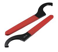 sourcing map Llave inglesa con gancho en C, portabrocas para tuerca redonda de 78-85mm, con mango antideslizante rojo, 2 uds.