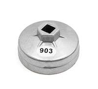 sourcing map Llave para Filtro para Aceite 75Mm 14 Ranuras 13Mm Cuadrado