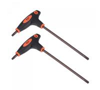 sourcing map Llave Torx T27 a prueba de manipulaciones con mango en T, llave de extremo doble, acero S2, 2 piezas