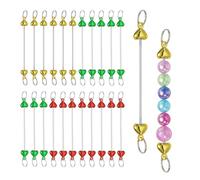 sourcing map Llavero con cuentas en forma de corazón, barra de llavero desmontable en blanco para hacer colgantes, manualidades, talla única, Plástico, No es una piedra preciosa