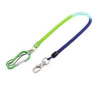 sourcing map Llavero de Cuello Correa Cable Flexible elástico Bobina Soporte de Muelle Clave Pin