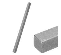 sourcing map Llaveros cuadrados de acero, 0.75 x 0.75 x 16 pulgadas, barra de acero cuadrada estirada en frío 45#, barras de metal de precisión para llaveros, soporte estructural mecánico, maquinaria