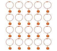 sourcing map Llaveros de alambre, llavero de cable con campana, trabillas de metal para llaves, etiquetas de equipaje, manualidades, bricolaje, naranja, 1.6mm 2.8Inch