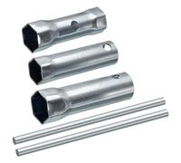 sourcing map Llaves de Bujías de Encendido Kit (3 Piezas), Llave de Vaso de Doble Extremos (16mm, 21mm, 17/19mm)