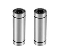 sourcing map LM10UU Extra Largo Lineal Bolas Rodamientos, 10mm Interior Diámetro, 19mm OD, 55mm Longitud (Paquete de 2)