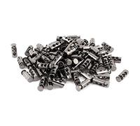 sourcing map Locks Agujeros con muelles tapón para Botella de broches Dual Cable de 5 mm de diámetro 100 Piezas