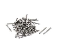 sourcing map M 2,5 x 25 mm Phillips avellanado tornillos de cabeza plana plata 50 piezas