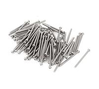 SOURCING MAP M 2,5 x 35 mm 304 Acero inoxidable tornillos Phillips cabeza redonda 60 piezas
