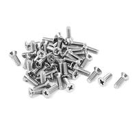 sourcing map M 2,5 x 8 mm Phillips tornillos avellanados cabeza plana 50 piezas