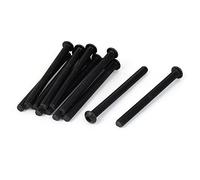 sourcing map M 6 x 70 mm cabeza hexagonal perno tornillo de casquillo negro 12 piezas