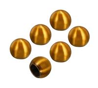 sourcing map M10 Lámpara Remate Tapa Perilla, 15mm Dia. Hembra Tuercas Lámpara Decoración Accesorios para Lámpara Arpa Superior Pantalla Soporte, Oro Bronce, Paquete de 6