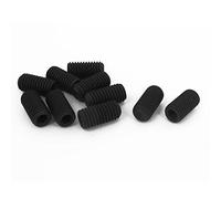 sourcing map M10 x 20mm con paso de 1,5mm Copa Conjunto Hexagonal tornillos prisioneros de punto negro 10pcs