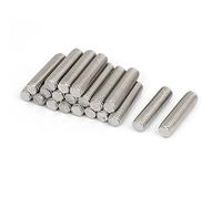 sourcing map M10 x 40mm Varillas roscadas completamente con paso de 1,5mm de 304 acero inoxidable 20 pcs