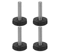 sourcing map M10 x 50 x 40mm Pies Patas niveladoras nivelador ajustable para patas piernas de máquina escritorios mesas sillas 4 pcs M10x50x40mm