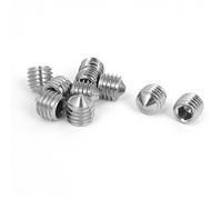 sourcing map M10x10mm Acero inoxidable 304 Vértice tornillos sin cabeza hueca hexagonal 10pcs