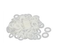 sourcing map M12 x 20mm x 2mm Nylon Planas Arandelas Espaciadores Juntas Sujetador Gris Blanco 100 Piezas