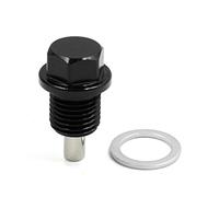 sourcing map M14 X 1,5 Tornillo Magnéctico para Drenaje de Carter de Aceite con Arandela para Motor de Coche Aleación Negro