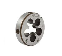 sourcing map M14 X 1mm Métrico Izquierda Mano 38mm OD Redondo Roscado Troquel Fino Dientes Rosca Corte Herramienta Izquierda Rosca