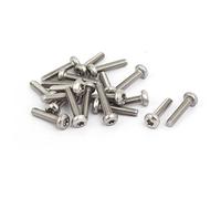 sourcing map M2.5 x 12mm 304 tornillos de cabeza de sartén de acero inoxidable torx tornillos sujetadores 20 Pcs