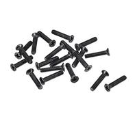 sourcing map M2.5 X 12mm Phillips Tornillo Sujetador Negro para Portátil PC TV Ventilador Interruptor 150 Piezas