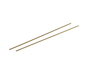 sourcing map M2,5 x 250mm de Rosca Macho de 0,45mm de paso toda la Rosca de la Barra de Latón Espárrago Perno 2uds