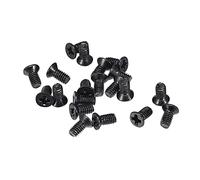 sourcing map M2.5 X 5mm Phillips Tornillo Sujetador Negro para Portátil PC TV Ventilador Interruptor 150 Piezas