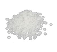 sourcing map M2.5 x 5mm x 1mm Nylon Plano Aislante Arandelas Juntas Espaciadores Gris Blanco 400uds