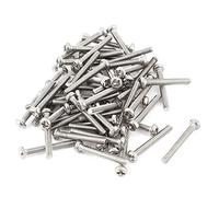 sourcing map M2 x 14 mm de acero inoxidable 304 tornillos de cabeza plana Phillips cruceta tornillo 60pcs