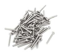 sourcing map M2 x 16 mm de acero inoxidable 304 tornillos de cabeza redonda de cruceta tornillo Phillips 60pcs